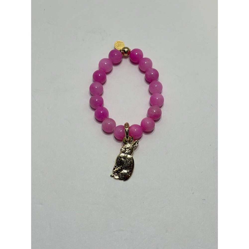 Mary Caroline Colgin Bunny Bradley Collab Pink Jade Bunny Bracelet